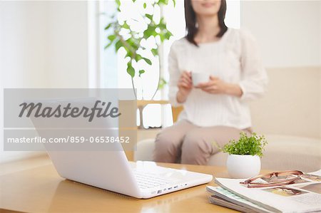 Woman relaxing on the sofa