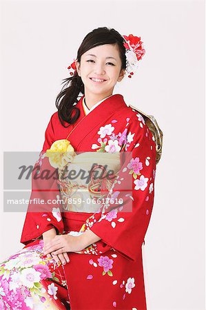 Girl In Kimono Posing