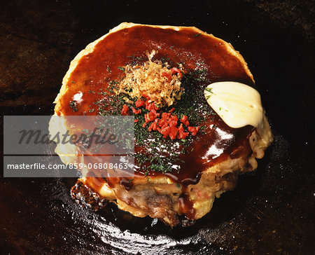 Japanese-style Okonomiyaki pancake