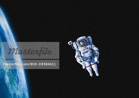 CG astronaut in space
