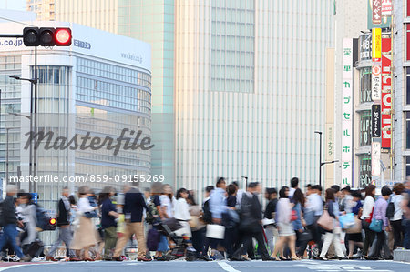 Crowd of pedestrians, Tokyo, Japan