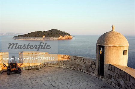 Dubrovnik Unesco World Heritage Old Town City Wall and Defensive Lookout Lokrum Island