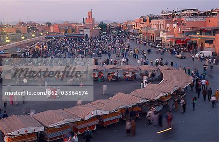 Eateries and juice stalls on the Djemaa el Fna,Marrakesh