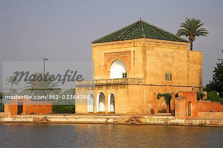 The Jardin Menara provides a peaceful haven on the edge of Marrakech. Created by the Almohads in the 12th century,the pavillion was added in 1869.