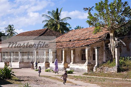 Crumbling colonial villas on Ibo Island,part of the Quirimbas Archipelago,Mozambique