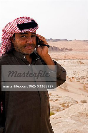 Bedouin Man Wears Traditional Clothing Sahara Desert Stock Photos