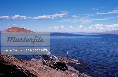 Heli-Fishing on Lake Turkana for Nile perch.