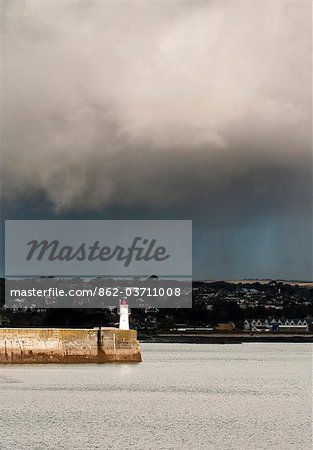 Winter storm above Newlyn, Cornwall, UK Winter storm above Newlyn, Cornwall, UK