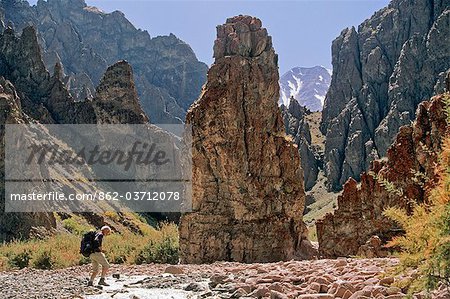 The mountain trail to Stok Kangri, Ladakh, North West India