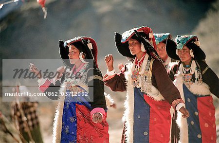 Locals celebrating at the Leh Festival, Leh, Ladakh, North West India