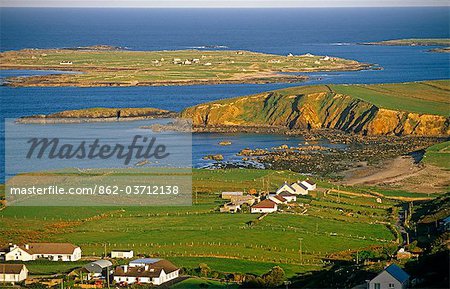 Ireland,Galway. Coastal view from the Sky Road,Connemara.