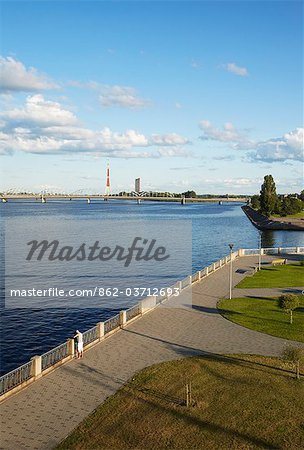 View of Daugava River, Riga, Latvia
