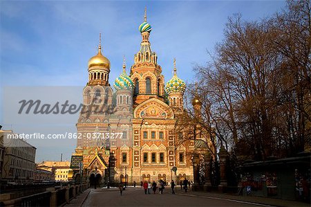 Russia, St.Petersburg; Church of the Resurrection/ Church on Spilled Blood, built where Alexander II was assassinated in 1881