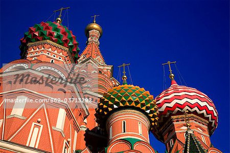 Russia, Moscow; St.Basil's Cathedral. Legend says the architect was blinded so he couldnt build anything as beautiful