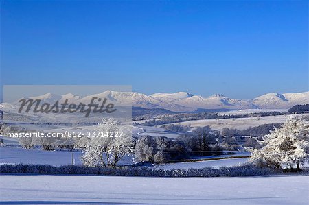 Wales, Conwy, Pentrefoelas. View towards Snowdonia on a wintery day. Wales, Conwy, Pentrefoelas. View towards Snowdonia on a wintery day.