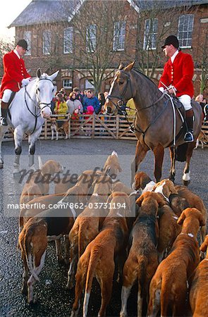 The Boxing Day Hunt gathers in Easingwold, North Yorkshire