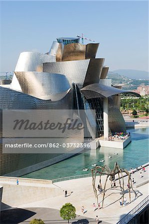 Spain, Basque Country, Bilbao, The Guggenheim, designed by Canadian-American architect Frank Gehry