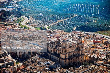 Spain, Andalucia, Jaen, Cano Quebrado, the Renaissance Jaen Cathedral in the centre of Jaen.