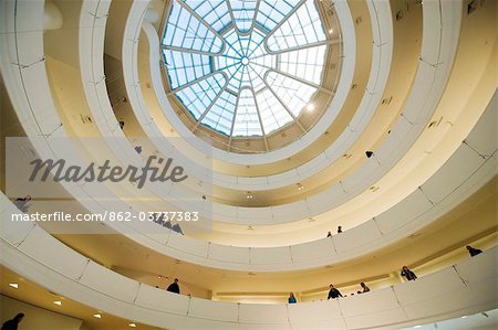 USA, New York State, New York City, Manhattan, Solomon R Guggenheim Museum, 1959, designed by Frank Lloyd Wright