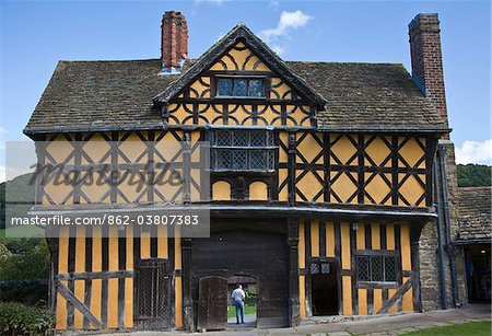 England, Shropshire, Stokesay Castle.  Stokesay Castle is one of the best-preserved medieval fortified manor houses in England. Much of the charm of Stokesay Castle lies in its gatehouse, built in 1640-41.