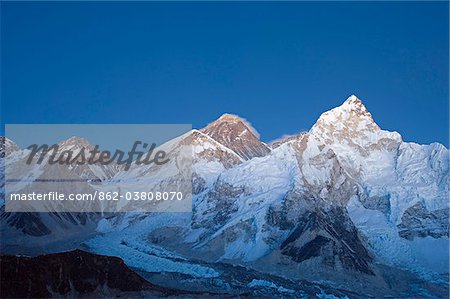 Asia, Nepal, Himalayas, Sagarmatha National Park, Solu Khumbu Everest Region, Unesco World Heritage, Mt Everest (8850m), Nuptse (7861m) at night Asia, Nepal, Himalayas, Sagarmatha National Park, Solu Khumbu Everest Region, Unesco World Heritage, Mt Everest (8850m), Nuptse (7861m) at night
