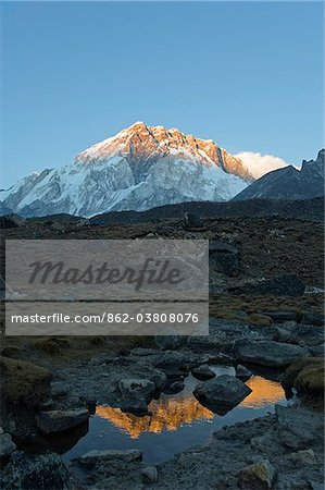 Asia, Nepal, Himalayas, Sagarmatha National Park, Solu Khumbu Everest Region, Unesco World Heritage, Nuptse (7861m) Asia, Nepal, Himalayas, Sagarmatha National Park, Solu Khumbu Everest Region, Unesco World Heritage, Nuptse (7861m)
