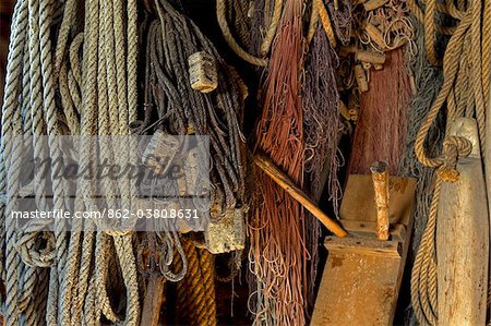 Sweden, Island of Gotland. On the northern island of Fårö a fishermans hut  contains a horde of traditional fishing equipment - Stock Photo -  Masterfile - Rights-Managed, Artist: AWL Images, Code: 862-03808631