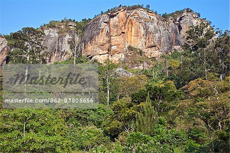 A large rock face in the Western Arc of the Usambara Mountains near Soni.