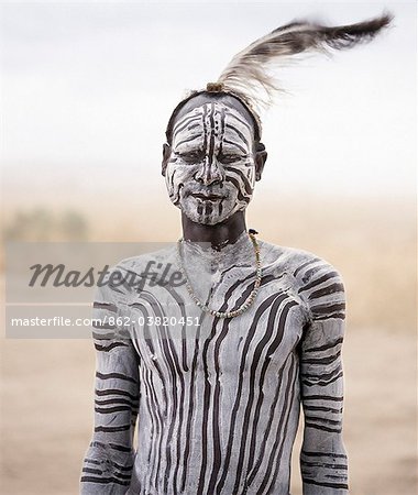 african white face paint