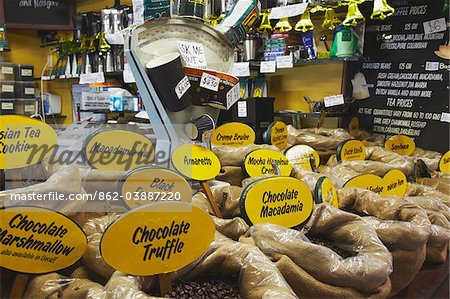 Coffee for sale in Fremantle Market, Fremantle, Western Australia, Australia