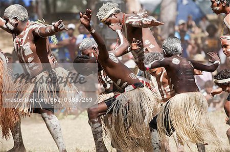 Australia, Queensland, Laura.  Indigenous dance troupe at the Laura Aboriginal Dance Festival.