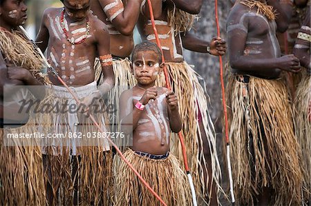 Australia, Queensland, Laura.  Lockhart River dancers at the Laura Aboriginal Dance Festival.