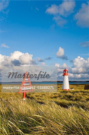 Lighthouse List west, Ellenbogen, Sylt Island, North Frisian Islands, Schleswig Holstein, Germany