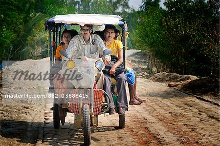 Rickshaw in Dayapur. Sundarbans National Park, Tiger Reserve. West Bengal, India