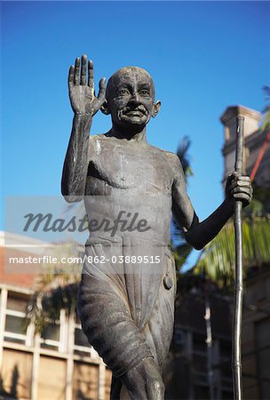 Statue of Gandhi, Pietermaritzburg, KwaZulu-Natal, South Africa Statue of Gandhi, Pietermaritzburg, KwaZulu-Natal, South Africa