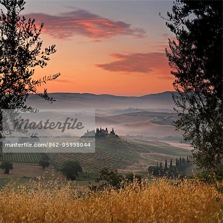 Italy, Tuscany, Siena district, Orcia Valley, Podere Belvedere near San Quirico d'Orcia