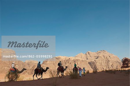 Camel Riding in the Wadi Rum, Jordan