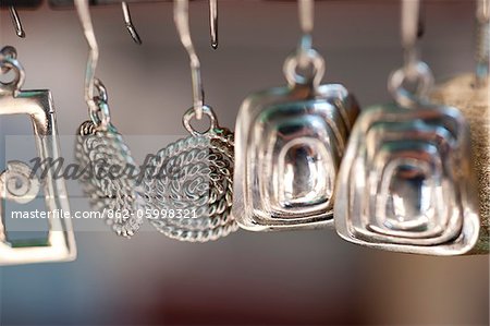 Traditional Nabatean style, silver jewelry, Petra, Jordan Traditional Nabatean style, silver jewelry, Petra, Jordan