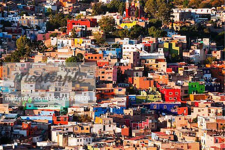North America, Mexico, Guanajuato state, Guanajuato, colourful hillside house, Unesco World Heritage Site