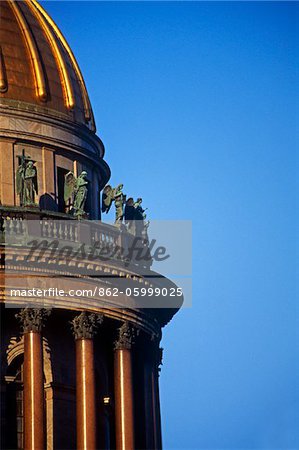 Russia, St.Petersburg. Detail of St.Isaacs Cathedral