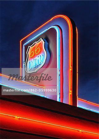 U.S.A., New Mexico, Albuquerque, Route 66 Diner.