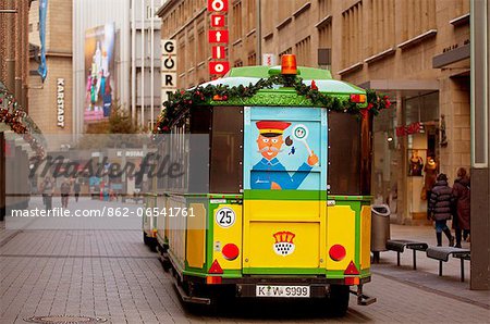 Cologne, North Rhine Westphalia, Germany, A tourist tram which torus the city