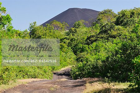 Dirt Road in Cerro Negro near Leon, Nicaragua, Central America