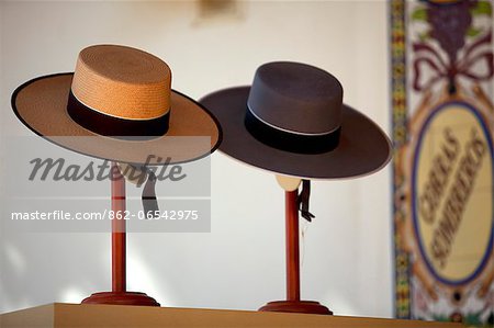 El Rocio, Huelva, Southern Spain. Sombreros on sale