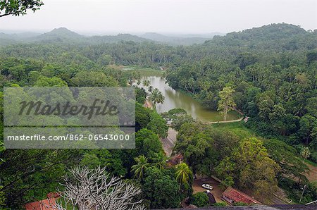 Sri Lanka, Southern Province, view from Mulkirigala rock temple