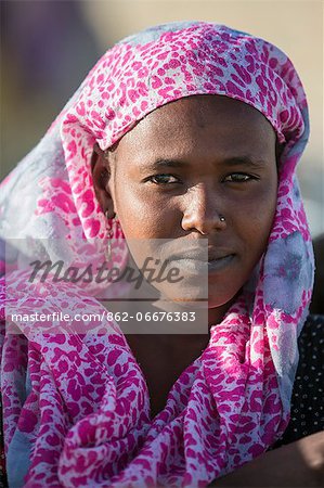 Chad, Kanem, Bahr el Ghazal, Sahel. A young Kreda woman.