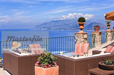 Italy, Campania, Napoli district, Capri. Anacapri. Casear Augustus Hotel.