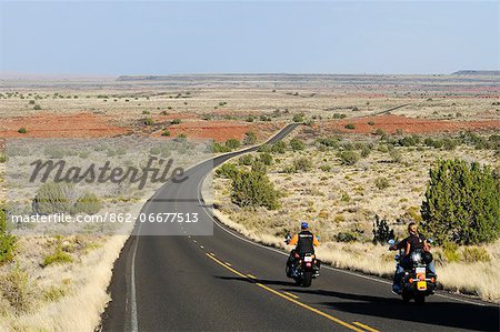 People riding bikes near Flagstaff, Arizona, USA