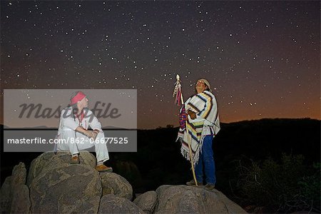 Two Apache Indians, Apache Spirit Ranch, Tombstone, Arizona, USA