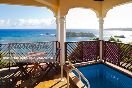 Dominica, Calibishie. The view from the Penthouse at Calibishie Cove. Dominica, Calibishie. The view from the Penthouse at Calibishie Cove.